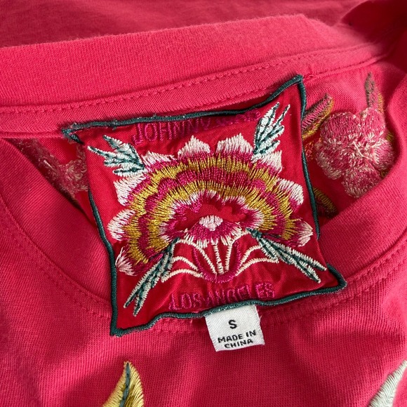 Johnny Was Ceretti Tiered Maxi Dress Pink Tiered Small Boho Artisan Resort Folk - Picture 10 of 13